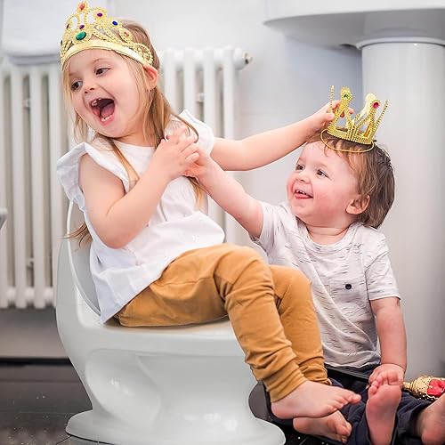 Nuby My Real Potty Training Toilet with Life-Like Flush Button and Sound - 18+ Months - White - Jamouz