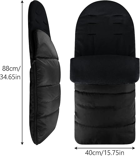 Universal Baby Footmuff for Strollers,Winter Warm Baby Stroller Bunting Bag,Waterproof and Windproof Winter Sleeping Bag with Coral Fleece Lining, Baby Bunting Bags for Most Strollers,Prams - Jamouz