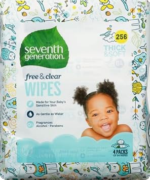 Seventh Generation Baby Wipes Sensitive Protection with Snap Seal Diaper Wipes 768 Count - Jamouz