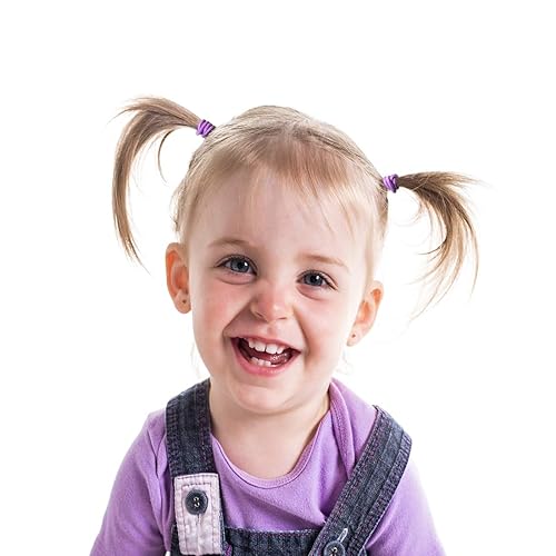 300PCS Black Elastic Hair Ties,2.2cm in Diameter No Crease Small Hair Elastics, Finger Rubber Hair Elastics Hair Ponytail Holders for Women Girls Toddlers Kids - Jamouz