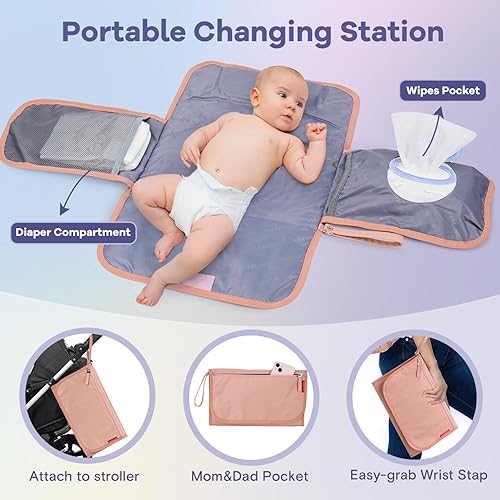 RUVALINO Diaper Bag Backpack, Multifunction Travel Pack Maternity Baby Changing Bags, Large Capacity, Waterproof, Black - Jamouz