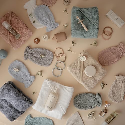 mushie Baby Hooded Towel | Organic Cotton (Blush) - Jamouz