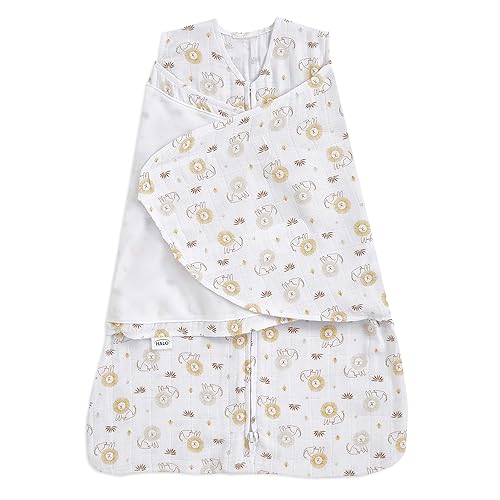 HALO 100% Cotton Sleepsack Swaddle, 3-Way Adjustable Wearable Blanket, TOG 1.5, Baby Blue, Newborn, 0-3 Months - Jamouz