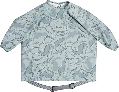 BIBaDO - Long Sleeve Baby Bibs - Babies & Toddlers 6-36 Months - Coverall Baby Led Weaning Bib - Easy Wipe, Soft & Waterproof - Jamouz