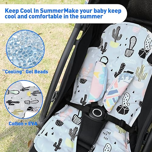 Innokids Stroller Cooling Pad Reversible Car Seat Cooler Pad for Babies, Universal Baby Ice Seat Liner Suitable for Stroller, Car Seats and High Chair - Jamouz