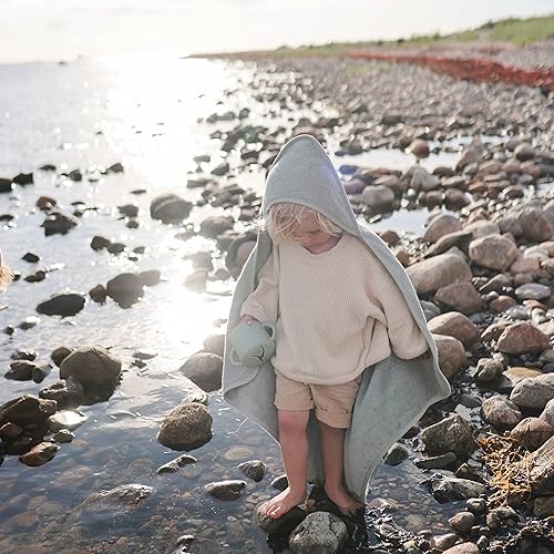 mushie Baby Hooded Towel | Organic Cotton (Blush) - Jamouz