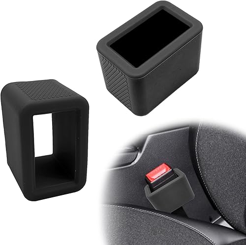 stymart 2PCS Safety Belt Buckle Holder, Silicone Safety Belt Buckle Booster, Keep the Safety Belt Buckle Upright and Stable, Silicone Safety Belt Buckle Booster Suitable for Kids (Black) - Jamouz