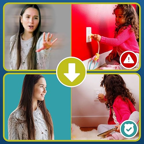 Outlet Covers Baby Proofing (50 Pack) Safe & Secure Electric Plug Protectors | Sturdy Childproof Socket Covers for Home & Office | Easy Installation | Protect Toddlers & Babies | White - Jamouz