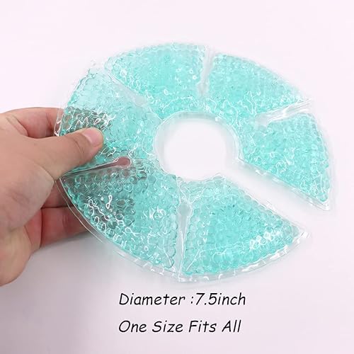 Breast Therapy Ice Packs, Hot and Cold Breast Pads, Breastfeeding Essentials Large Gel Bead Packs for Moms, 2 Pack - Jamouz
