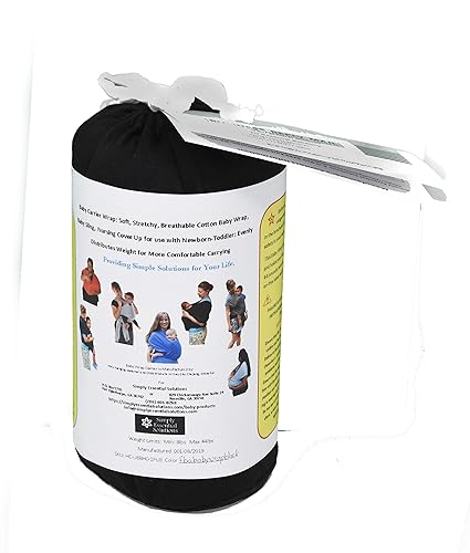 Baby Wrap Carrier Soft, Stretchy, Cotton Baby Wrap, Baby Sling, Nursing Cover Up for use with Newborn-Toddler: Evenly distributes Weight for More Comfortable Carrying (Purple) - Jamouz