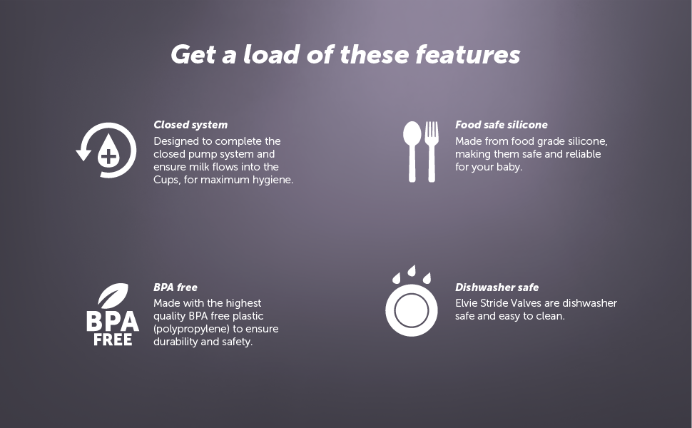 Elvie Stride Hospital Grade Hands Free Breast Pump Valves 3 Pack