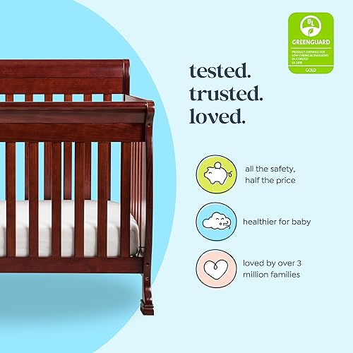 DaVinci Kalani 4-in-1 Convertible Crib in White, Greenguard Gold Certified - Jamouz