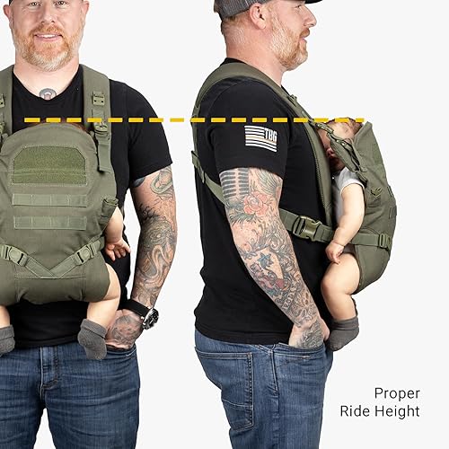 TBG - Mens Tactical Baby Carrier for Infants and Toddlers 8-33 lbs - Compact (Black Camo) - Jamouz