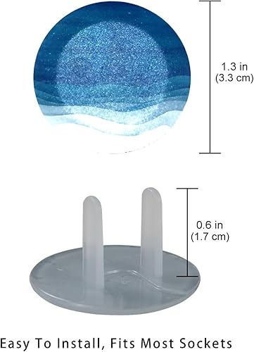 12 PCS Baby Child Proofing Outlet Covers, Electrical Safety Socket Protection Caps for 2-Prong Power Wall Plate Pure Black, czbhg-001 - Jamouz