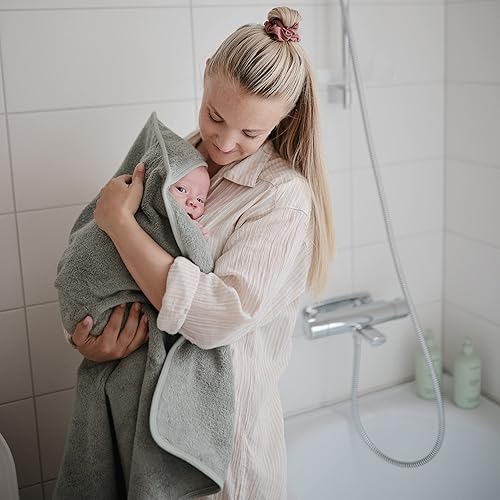 mushie Baby Hooded Towel | Organic Cotton (Blush) - Jamouz