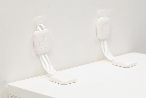 YEYA Upgraded No Drill Furniture Anchors for Baby Proofing, Anti-Tip Furniture Straps for Child Safety, 2 Pack - Jamouz