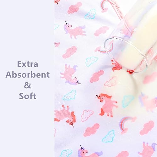 Ultra-Soft Cotton Burping Clothes - Large, Absorbent, Waterproof Baby Burp Cloths in Cute Unisex Designs 5 Pack (pink01) - Jamouz