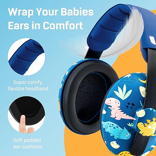 Vanderfields Baby Ear Protection Noise Cancelling Headphones for Babies, Toddlers, Infants 3 months to 2 years - Jamouz
