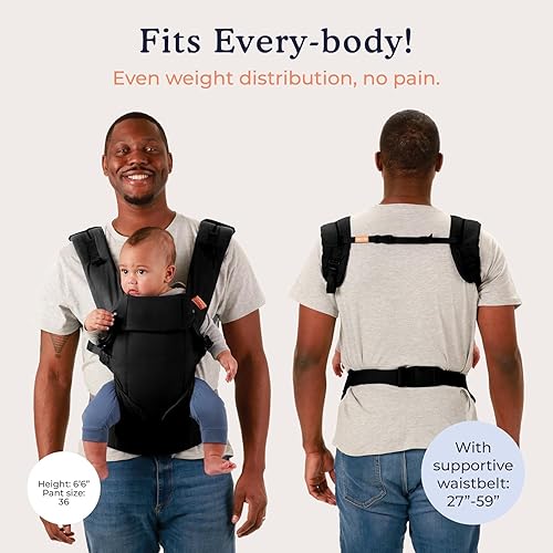 Beco Baby Carrier Gemini Newborn to Toddler-Front, Back and Hip Seat Carrier,Baby Carrier Backpack & Baby Front Carrier with Adjustable Seat,Ergonomic Baby Holder 7-35lbs (Grey) - Jamouz