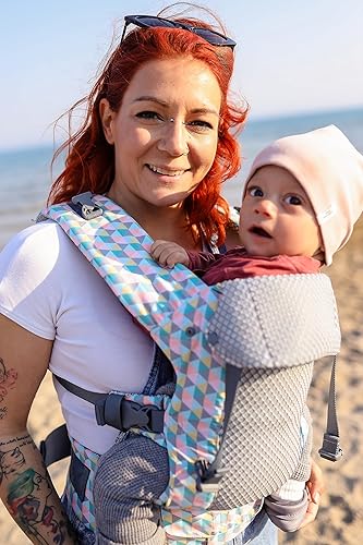 Beco Baby Carrier Gemini Newborn to Toddler-Front, Back and Hip Seat Carrier,Baby Carrier Backpack & Baby Front Carrier with Adjustable Seat,Ergonomic Baby Holder 7-35lbs (Grey) - Jamouz