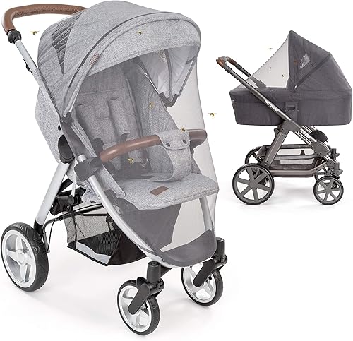 Baby Mosquito Net for Stroller and Carrycot - Jogging Stroller Insect Mesh Net - Universal Fit, Premium Quality: Machine Washable - Gray - Jamouz
