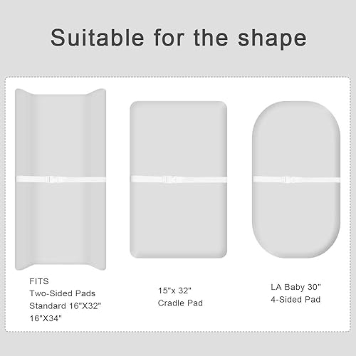 Super Soft and Stretchy Changing Pad Cover 2pk by BlueSnail (Heather Grey) - Jamouz