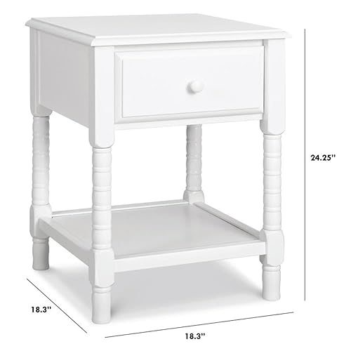Davinci Jenny Lind Spindle 3-Drawer Dresser in White - Jamouz