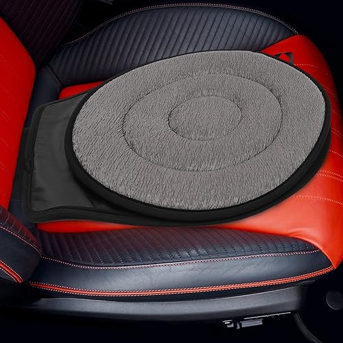 Wakauto 1pc Car Swivel Seat Cushion 360 Degree Rotating Cushion Multifunctional Heightening Car Seat Pad Round Disc Rotary Chair Cushions Pad for Elderly - Jamouz