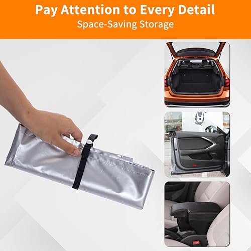 1Pack Baby Car Seat Sun Shade Cover[Portable & Foldable][Blocks Out Heat & Sun]Keeps Your Toddler Baby Seat Cooling, Reflective Baby Seat Covers [Compatible with Most Baby Car Seat] - Jamouz
