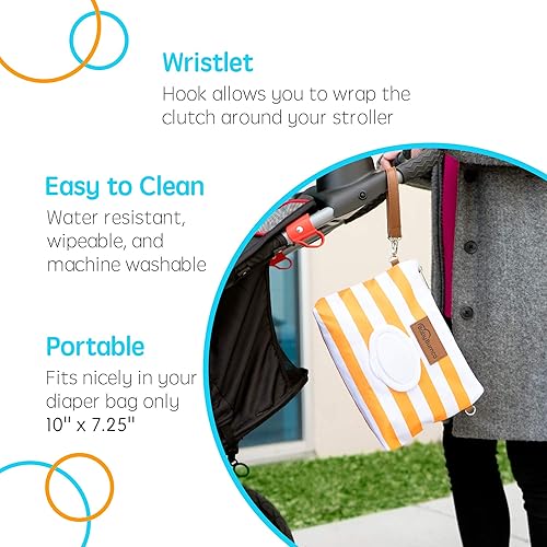 Bumco Diaper Clutch Bag - Mini Diaper Cream Spatula & Wipes Dispenser, BPA-Free Butt Spatula Baby Essentials - Jamouz
