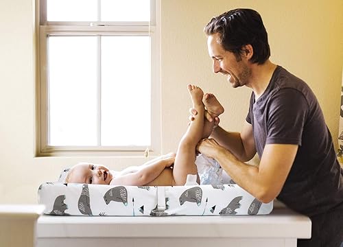 Stretchy Changing Pad Covers for Boys Girls,2 Pack Jersey Knit,Elephant & Whale - Jamouz