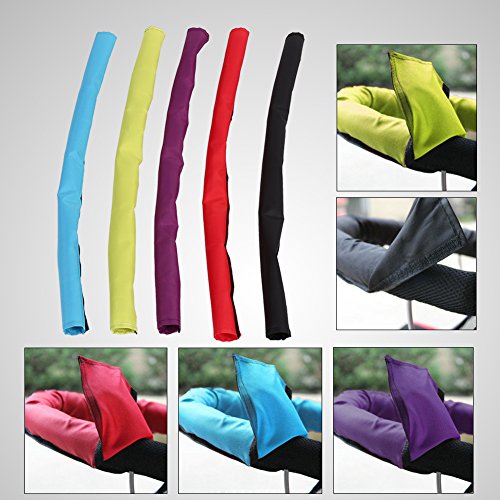 (Pack of 2) Baby Pushchair Stroller Handle Bar Cover Infant Toddler Pram Bumper Bar Dust-Proof Handle Sleeve(Blue) - Jamouz