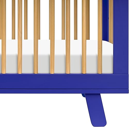 babyletto Hudson 3-in-1 Convertible Baby Crib with Toddler Bed & Daybed Conversion - Easy to Assemble - GREENGUARD Gold Certified w/ 4 Adjustable Mattress Heights - Natural - Jamouz