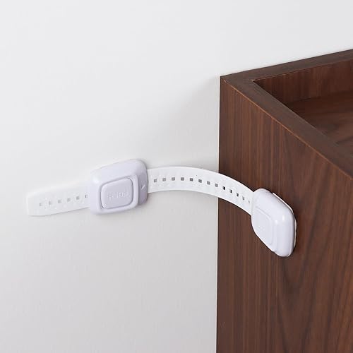 No Drill Furniture Anchors for Baby Proofing, Anti-Tip Furniture Straps, Wall Anchors for Securing Furniture, Safety Anchors for Toddlers, Earthquake Straps (4 Pack) - Jamouz