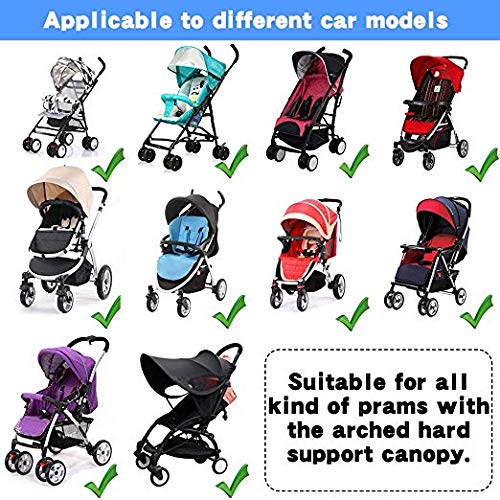 Baby Stroller Sun Protection Sun Shade for Car Seats Pram Pushchair Buggy - Anti-UV Toddlers Canopy Cover Awning - Jamouz