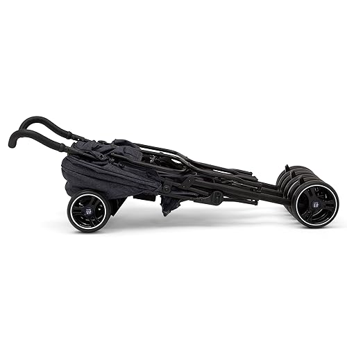 GAP babyGap Classic Side-by-Side Double Stroller - Lightweight Double Stroller with Recline, Extendable Sun Visors & Compact Fold - Made with Sustainable Materials, Grey Stripes - Jamouz