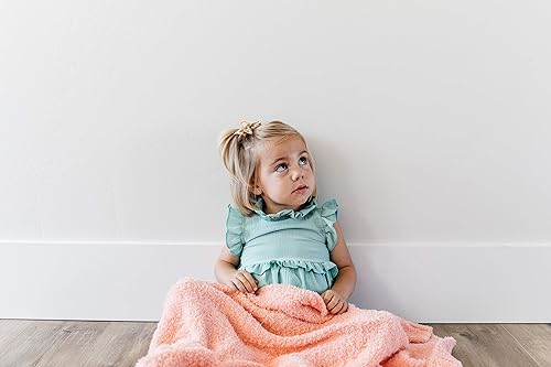 SARANONI Bamboni Luxury Baby Blanket | Plush Blanket for Infant Boys & Girls | Receiving Blanket 30” x 40” | Sky Blue - Jamouz