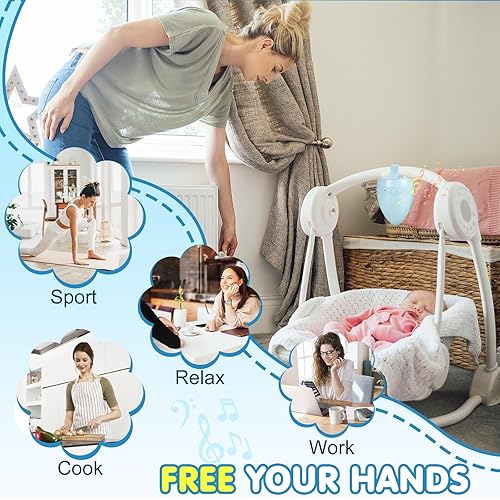 Baby Stroller Rocker Rechargeable, 11 Soothing Sounds Sleep Soother with Cry Activated Sensor, Adjustable Speed with 15,30,45 Minute Timer- Fits All Pushchairs & Prams Create a Baby Bouncer - Jamouz