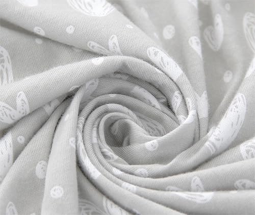 Pregnancy Pillow Cover U-Shaped, Super Soft Replacement Cover Fits Most 55/57 Inch Maternity Pillow, Full Body Pregnancy Pillow Case, Universal Fit, Grey Hearts Print - Jamouz