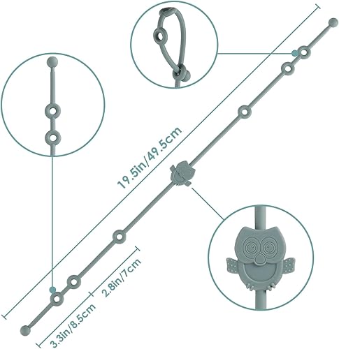 6-Pack Baby Toy Straps, Silicone High Chair & Stroller Straps, Toddler Bottle & Car Seat Accessories, Baby Travel Essentials with Pacifier Clips - Jamouz