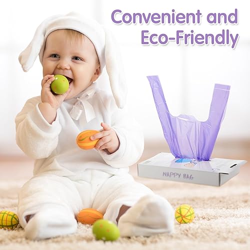 1600 Count Baby Disposable Diaper Bags Scented Diaper Sacks with Tie Handle Disposal Trash Sacks Baby Poop Waste Bag Refill(Green) - Jamouz