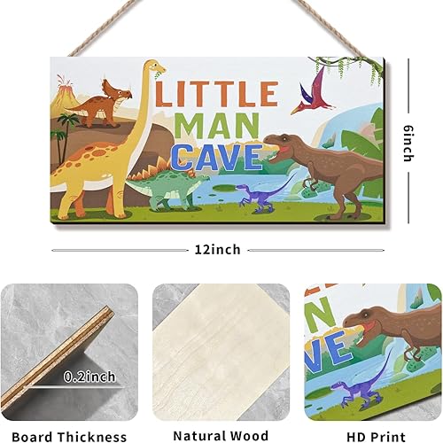 ZIEYOMI- Little Man Cave Sign Space Boys Room Decor, Astronaut Theme Bedroom Nursery Decor Hanging Wall Art, Wooden Plaque Outer Space Decorations for Toddler Boys Room Kids Playroom - Jamouz