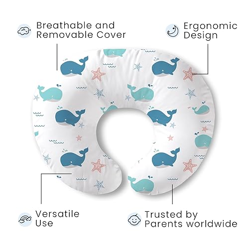 Plushii Nursing Pillow, Breathable Nursing Pillows for Breastfeeding, Breast Feeding Pillows for Mom, Breastfeeding Pillows for Bottle Feeding, Tummy Time, Sitting Support - Dinosaurs World - Jamouz