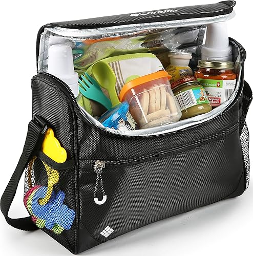 Columbia Badger Ridge Insulated Baby Food and Bottle Tote, Black - Jamouz