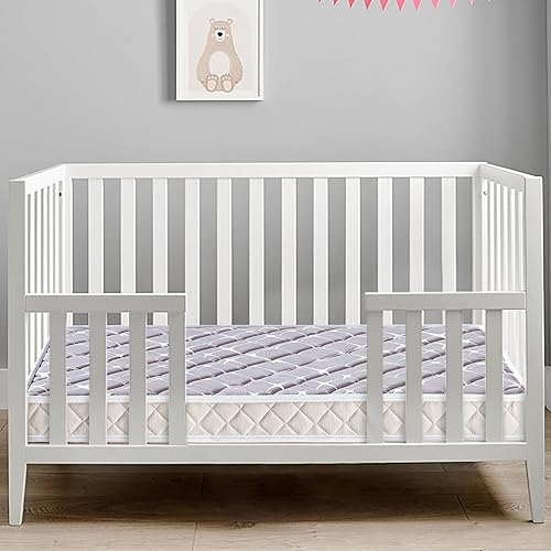 Premium Dual-Sided Baby Crib Mattress and Toddler Mattress - 52' x 27.6' x 5' - Breathable - Firm Soft - Fits Standard Cribs and Toddler Beds - Jamouz