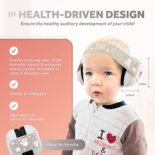 Schallwerk ® Mini+ Baby Ear Muffs – Noise Protection for Babies, Infants, Toddlers – CE & ANSI Certified Headphones - Jamouz