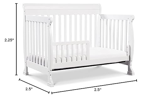 DaVinci Kalani 4-in-1 Convertible Crib in White, Greenguard Gold Certified - Jamouz