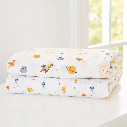 Delta Children 100% Cotton Flannel Baby Receiving Blankets for Girls and Boys – 30x30 Inches (Pack of 2), Safari Friends - Jamouz