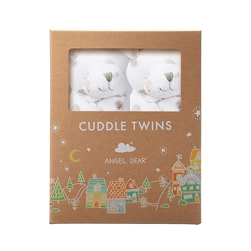 Angel Dear - Brown Giraffe, Cuddle Twins Blankie Set, 2 Count (Pack of 1) - Jamouz