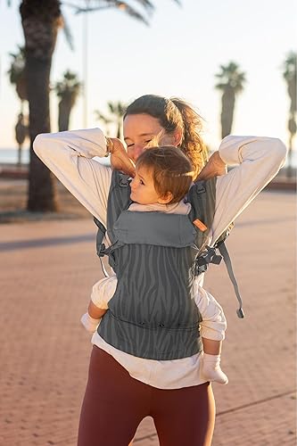 Beco Baby Carrier Gemini Newborn to Toddler-Front, Back and Hip Seat Carrier,Baby Carrier Backpack & Baby Front Carrier with Adjustable Seat,Ergonomic Baby Holder 7-35lbs (Grey) - Jamouz